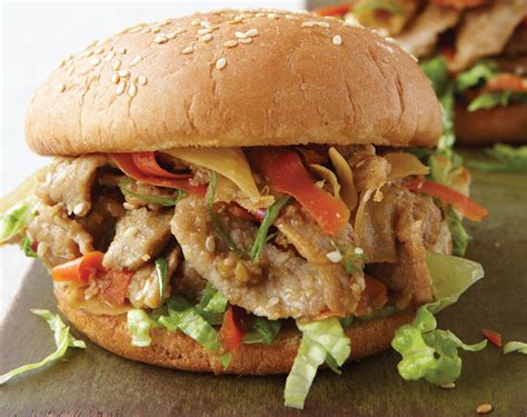 Gingered Pork Burger Recipe Food Republic