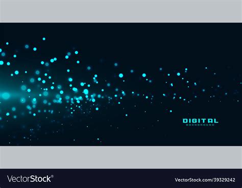 Blue Particles In Flowing Motion Background Vector Image