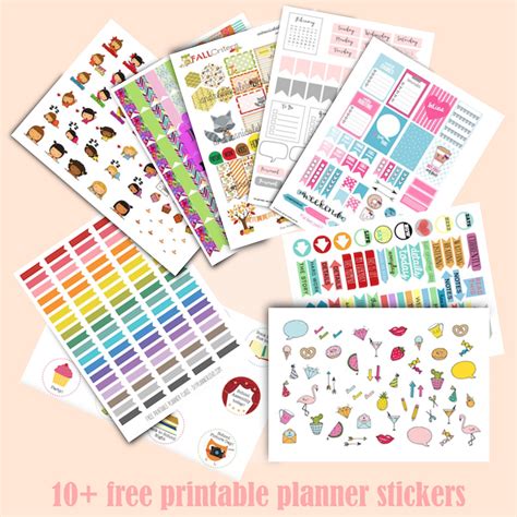 Free Printable Planner Stickers Ausdruckbare Agendasticker Round Up