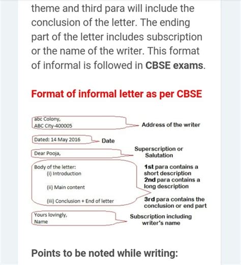 write  informal letter    board exams quora