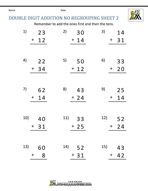 Best set of addition worksheets for multiple digit addition with regrouping or carrying. 2 Digit Addition With Regrouping Pdf : Click on the ...