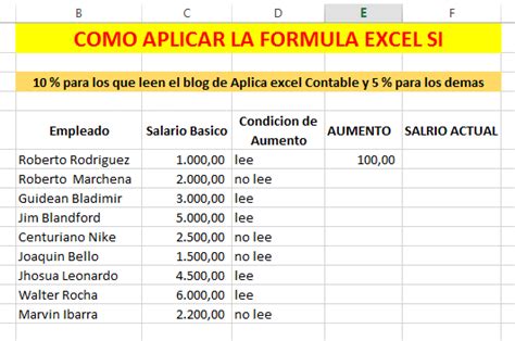 1 Formula Excel Si Video Paso A Paso Blog Aec