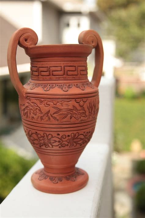 Clay Vase Clay Pot Greek Pottery Vase Volute Krater By Alaroad