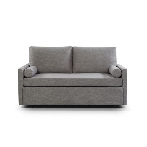 Harmony 2 Queen Sofa Bed Compact Sofa Bed With Memory Foam Comfort In New Iron Grey Fabric 