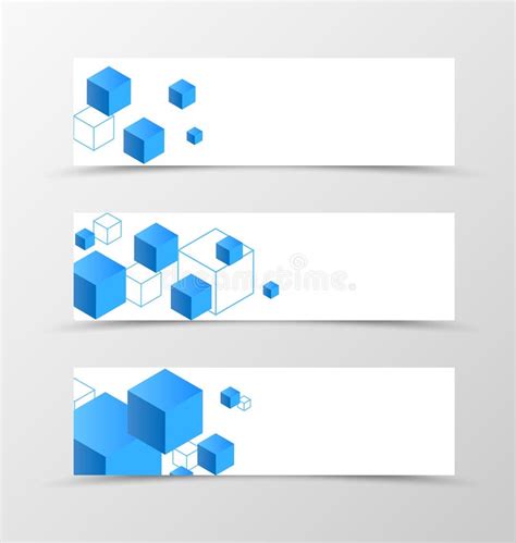 Set Of Banner Geometric Design Stock Vector Illustration Of