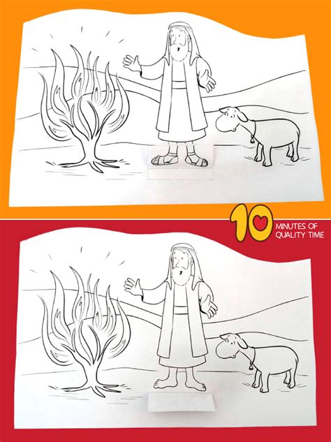 Moses And The Burning Bush Craft 10 Minutes Of Quality Time