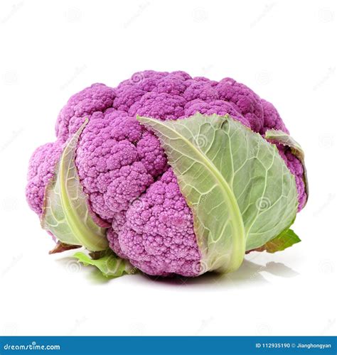 Fresh Purple Cauliflower Stock Photo Image Of Purple 112935190