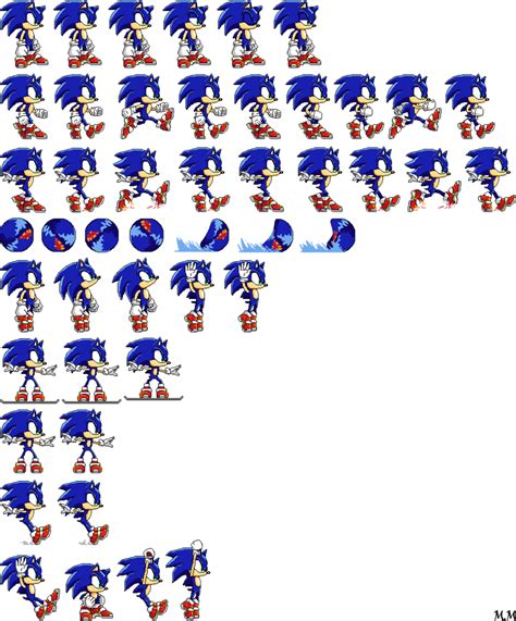 Ultimate Sonic The Hedgehog Sprite Sheet By Mrsupersonic1671 En 2019