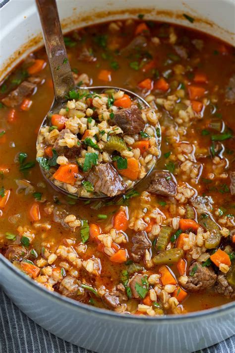Beef Barley Soup Rich And Hearty And Perfectly Cozy Made With Tender Chunks Of Beef Roast