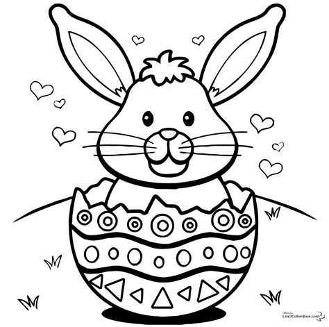 Apprendre à dessiner un lapin. Coloriage204: coloriage de lapin de paques