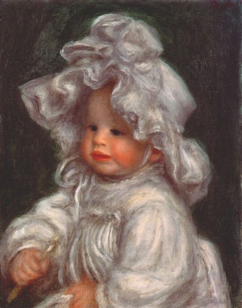Portrait Of Coco In Flounced Bonnet 1892 Pierre Auguste Renoir Jean