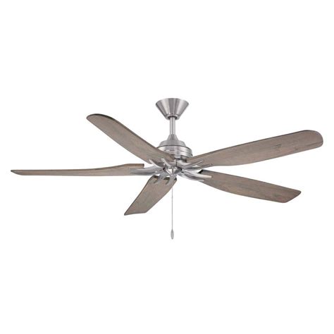 Hampton Bay Danetree 60 In Indooroutdoor Brushed Nickel Ceiling Fan