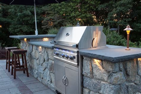 32 Trl Outdoor Grill Natural Stone Veneer Outdoor Kitchen Design