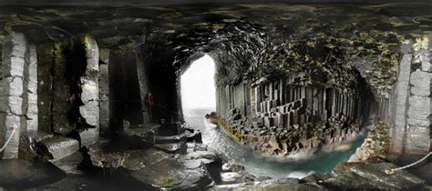 Fingals Cave Is Located On The Uninhabited Rock Island Of Staffa Off