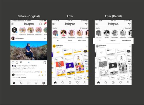 Re Design — Improving Instagram Timeline Instastory And Upload Photo Ux