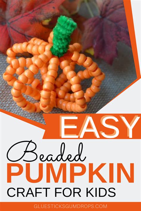 This Easy Beaded Pumpkin Craft For Kids Is So Fun It Gives Little Ones
