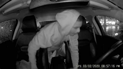 Caught in the act: Dash cam catches car break-in theif - YouTube