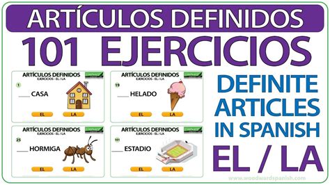 Artículos Definidos 101 Ejercicios Con El Y La Vocabulario En