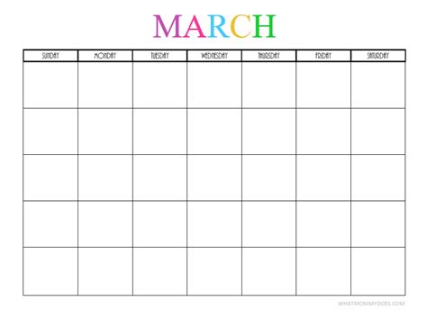 Free Printable Blank Monthly Calendars 2024 2025 What Mommy Does