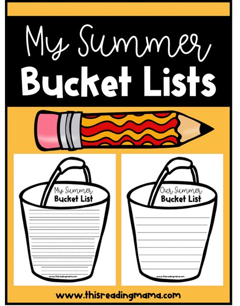 Printable Summer Bucket List For Kids This Reading Mama