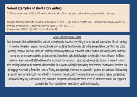 Story Writing Pdf Class 9