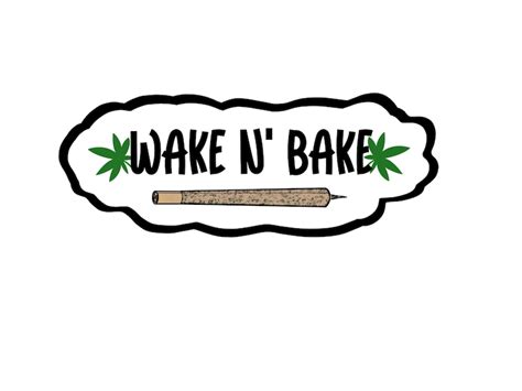 Wake And Bake Fridge Magnet Sticker Smokers T Etsy