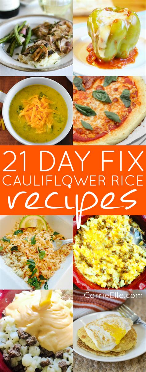 As the rice cools, it becomes more and more sticky. 21 Day Fix Cauliflower Rice Recipes - Carrie Elle