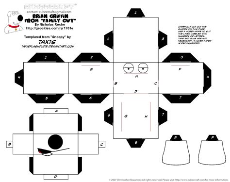 Brian Paper Toy Free Printable Papercraft Templates