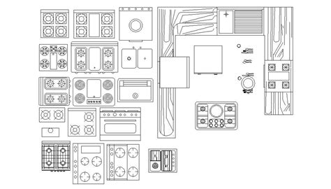 Gas Stove Cad Blocks Elevation Design Free Dwg File Cadbull