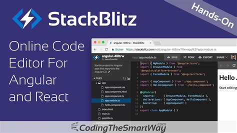 StackBlitz Online Code Editor For Angular And React CodingTheSmartWay