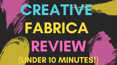 Creative Fabrica Review Under 10 Minutes Youtube