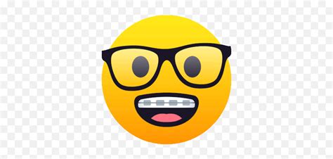 Nerd Face Joypixels Gif Nerdface Joypixels Nerdylook Emoji Face With Braces Braces Emoji