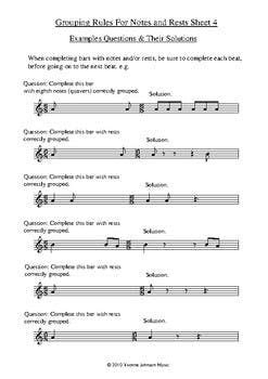 Learn music notes the fun way! Grouping Rules For Notes And Rests In 6/8 Sheet 4 | Sheet, Notes, Eighth note