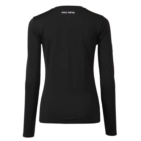 Women Black Long Sleeve Athletic Performance Shirt