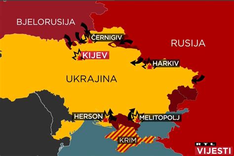 Ova Karta Pokazuje Kako Izgledaju Ruski Napadi Tijekom Drugog Dana Invazije