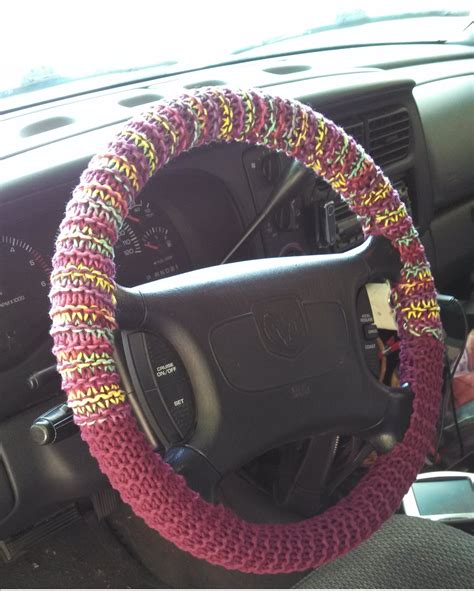 Knitted Steering Wheel Cover Yarn And Thread Expressions