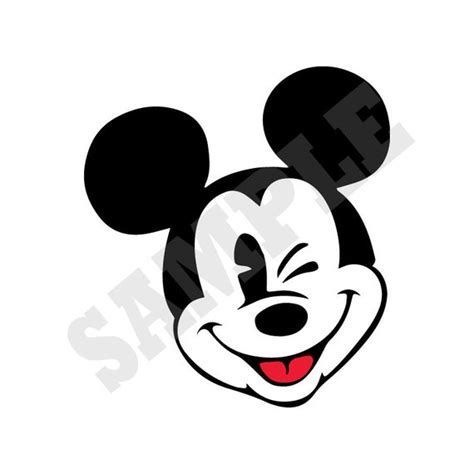 Mickey Mouse Winking Svg Design Etsy