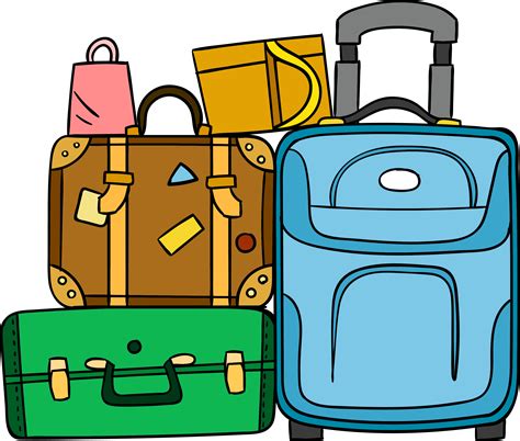 Suitcase Baggage Travel Luggage Cartoon 2840x2413 Png Clipart
