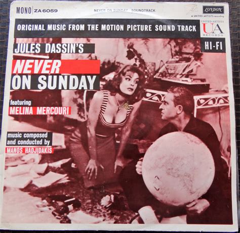 Melina Mercouri Never On Sunday 1960 Vinyl Discogs