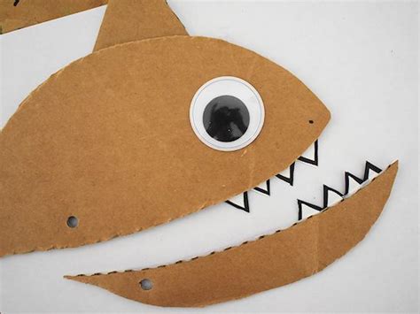Articulated Cardboard Sharks Craft Our Kid Things