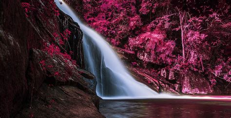 Pink Waterfall Waterfall Fun Places To Go Nature View