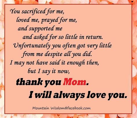 Thank You Mom Quotes Shortquotescc