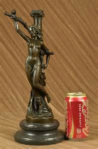 Nude Nymph Bronze Sculpture Statue Art Deco Figure Art Figurine Marble