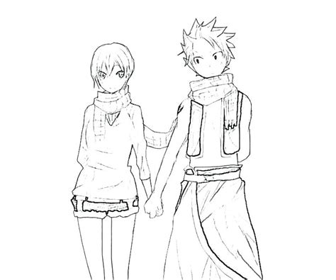 Anime Couple Coloring Pages At Free