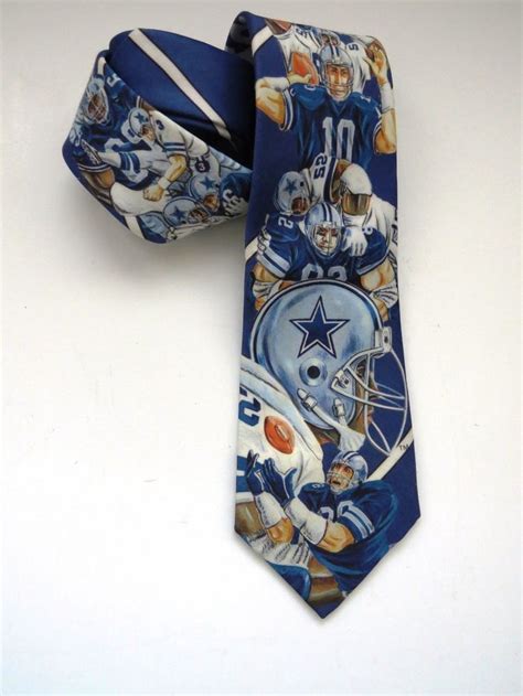 Dallas Cowboys Necktie By Ralph Marlin 1990 Nfl Football Tie Etsy