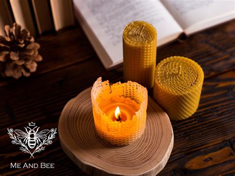 100 Pure Beeswax Candle Hand Rolled Candle Etsy