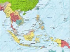 Digital Map South East Asia Political 1305 | The World of Maps.com
