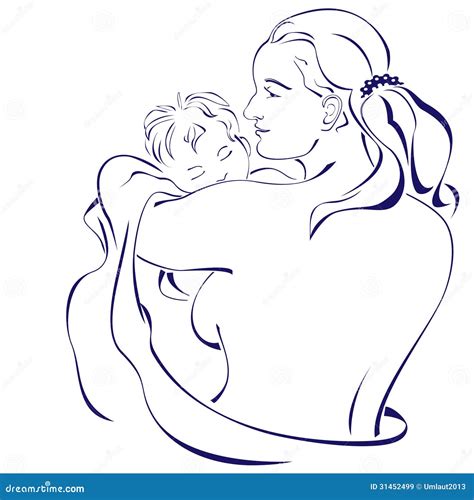 Happy Mother Holding Her Baby Stock Vector Illustration Of Families