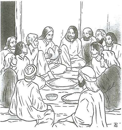 Laatste Avondmaal Lords Supper Bible Coloring Pages Jesus Coloring