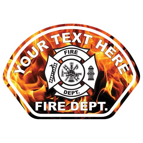 Fire And Flames Helmet Front Reflective Decals Fire Safety Decals